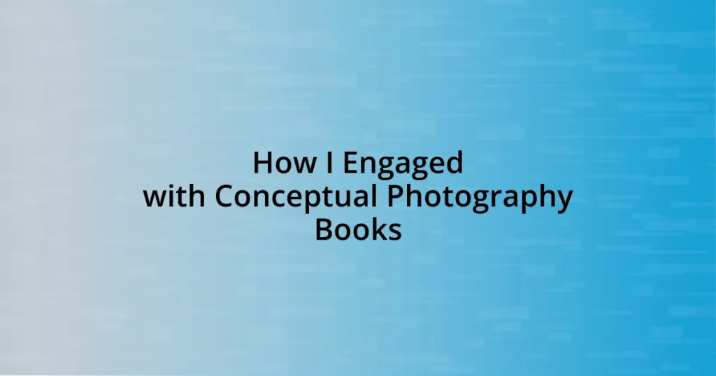 How I Engaged with Conceptual Photography Books