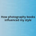 How photography books influenced my style