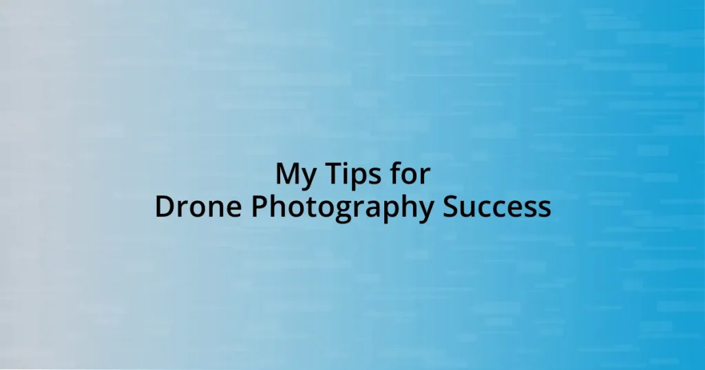 My Tips for Drone Photography Success